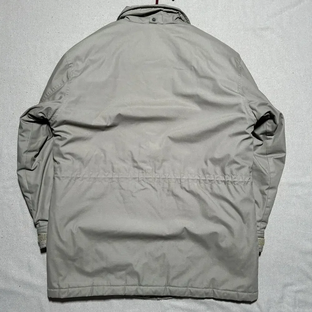 Cabin Creek Barn Field Jacket Beige Flannel Lined Pockets Full Zip Womens Small - Picture 3 of 10